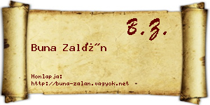 Buna Zalán névjegykártya